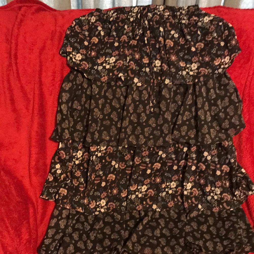 Long Ruffled Skirt with String Bow NWOT